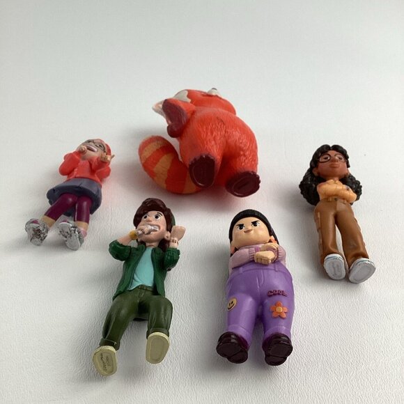 Disney Pixar Turning Red BFF PVC Figure Topper Lot Abby Miriam Meilin Red Panda - Picture 2 of 6